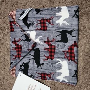 Natures Place Gray and Red Deer Print Baked Potato Bag